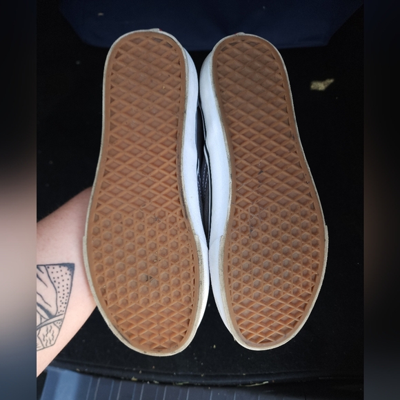 Vans Grey Classic Slip On Shoes - Picture 7 of 9